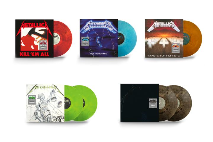 Die ersten 5 Studio-Alben von Metallica jetzt als limitierte coloured Vinyl Edition !!